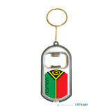 Vanuatu Flag 3 in 1 Bottle Opener LED Light KeyChain KeyRing Holder