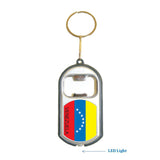 Venezuela Flag 3 in 1 Bottle Opener LED Light KeyChain KeyRing Holder