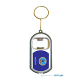 Virginia USA State 3 in 1 Bottle Opener LED Light KeyChain KeyRing Holder