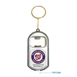 Washington Nationals MLB 3 in 1 Bottle Opener LED Light KeyChain KeyRing Holder