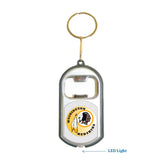 Washington Redskins NFL 3 in 1 Bottle Opener LED Light KeyChain KeyRing Holder