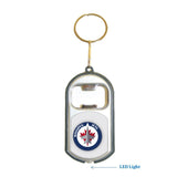 Winnipeg Jets NHL 3 in 1 Bottle Opener LED Light KeyChain KeyRing Holder