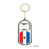Yugoslavia USA State 3 in 1 Bottle Opener LED Light KeyChain KeyRing Holder